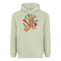 Matcha Western Nail Art With Nail Material Bbs Heavyweight Hoodie - BundleAndBundleShop