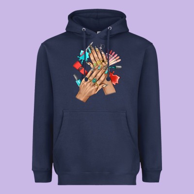 Western Nail Art With Nail Material Bbs Heavyweight Hoodie Designed By Bundleandbundleshop
