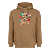 Toasted Coconut Western Nail Art With Nail Material Bbs Heavyweight Hoodie - BundleAndBundleShop