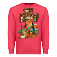 Cardinal thankful fall cross Premium Sweatshirt - BundleAndBundleShop