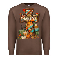 Chestnut thankful fall cross Premium Sweatshirt - BundleAndBundleShop