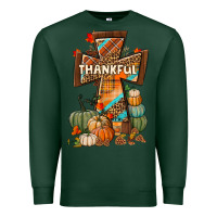 Sports Green thankful fall cross Premium Sweatshirt - BundleAndBundleShop