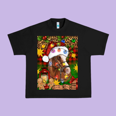 Christmas Horse Urban Heavy Tee Designed By Artiststas