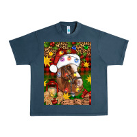 Midnight Navy Christmas horse Urban Heavy Tee - Artiststas