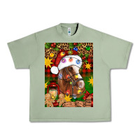 Oil Green Christmas horse Urban Heavy Tee - Artiststas