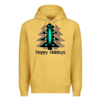 Antique Gold Happy Holidays Tree Premium Hoodie - Bettercallsaul