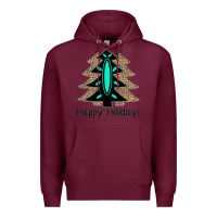 Burgundy Happy Holidays Tree Premium Hoodie - Bettercallsaul
