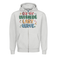 Dove Grey on my husbands last last nerve Zipper Hoodie - MaliasSmallBusiness