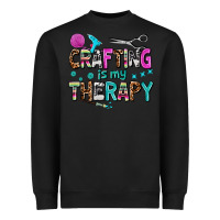 Black crafting is my therapy Heavyweight Sweatshirt - AdoDesignShop