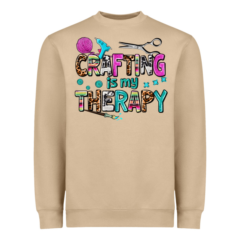 Crafting Is My Therapy Heavyweight Sweatshirt by AdoDesignShop | Teevron