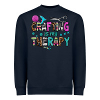 Navy crafting is my therapy Heavyweight Sweatshirt - AdoDesignShop
