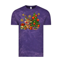 Cloud Purple reindeer and christmas tree Vintage Tee - AdoDesignShop