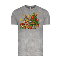 Cloud Rock reindeer and christmas tree Vintage Tee - AdoDesignShop