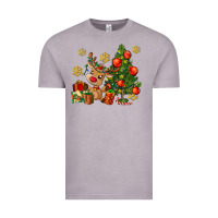 Vintage Zinc reindeer and christmas tree Vintage Tee - AdoDesignShop