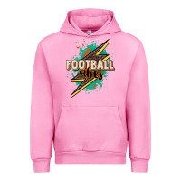 Fuchsia Pink Football Vibes Urban Hoodie - HowdyJamesFarm