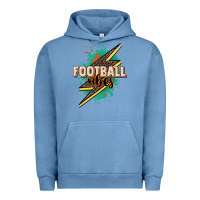 Pigment Pebble Blue Football Vibes Urban Hoodie - HowdyJamesFarm