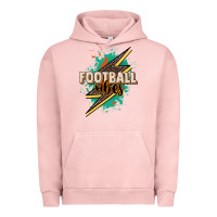 Pigment Salmon Football Vibes Urban Hoodie - HowdyJamesFarm