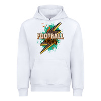 White Football Vibes Urban Hoodie - HowdyJamesFarm