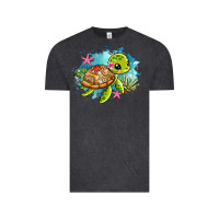 Vintage Black ocean with turtle Vintage Tee - AdoDesignShop