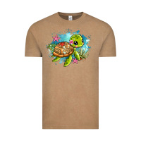 Vintage Coffee ocean with turtle Vintage Tee - AdoDesignShop