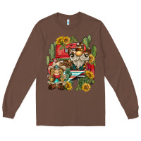 Chestnut western gnome truck cactus sunflower Long Sleeve Tee - BarkalooDesign