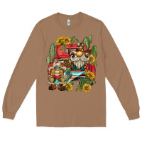 Toasted Coconut western gnome truck cactus sunflower Long Sleeve Tee - BarkalooDesign