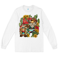 White western gnome truck cactus sunflower Long Sleeve Tee - BarkalooDesign