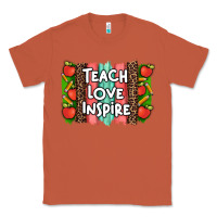 Copper teach love inspire brushstroke with  and pen leopard Classic Tee - Artiststas