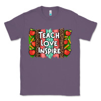 Lavender teach love inspire brushstroke with  and pen leopard Classic Tee - Artiststas