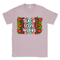 Lilac teach love inspire brushstroke with  and pen leopard Classic Tee - Artiststas