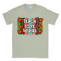 Matcha teach love inspire brushstroke with  and pen leopard Classic Tee - Artiststas