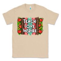Mushroom teach love inspire brushstroke with  and pen leopard Classic Tee - Artiststas
