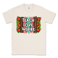 Natural teach love inspire brushstroke with  and pen leopard Classic Tee - Artiststas