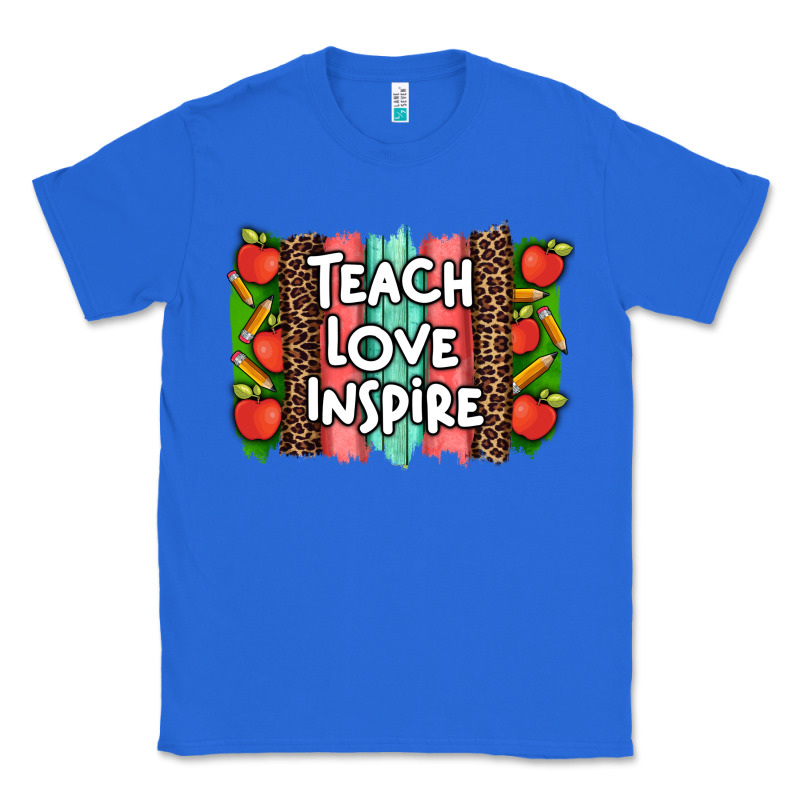 Teach Love Inspire Brushstroke With  And Pen Leopard Classic Tee by Artiststas | Teevron