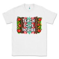 White teach love inspire brushstroke with  and pen leopard Classic Tee - Artiststas