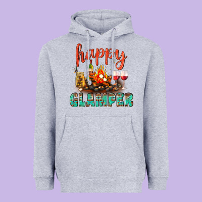 Happy Glamper Camp Heavyweight Hoodie Designed By Bundleandbundleshop