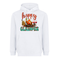 White Happy Glamper Camp Heavyweight Hoodie - BundleAndBundleShop