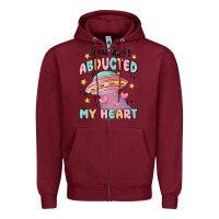 Burgundy you have abducted my heart Zipper Hoodie - MaliasSmallBusiness