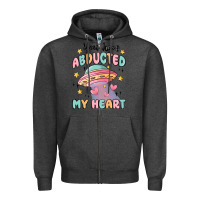 Charcoal Heather you have abducted my heart Zipper Hoodie - MaliasSmallBusiness