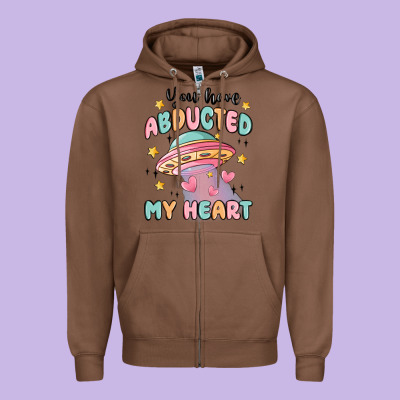You Have Abducted My Heart Zipper Hoodie Designed By Maliassmallbusiness