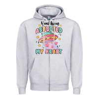 Heather Grey you have abducted my heart Zipper Hoodie - MaliasSmallBusiness