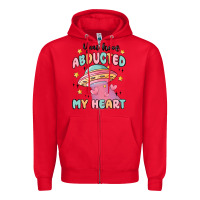 Red you have abducted my heart Zipper Hoodie - MaliasSmallBusiness