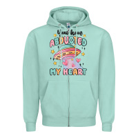 Seafoam you have abducted my heart Zipper Hoodie - MaliasSmallBusiness
