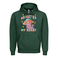Sports Green you have abducted my heart Zipper Hoodie - MaliasSmallBusiness