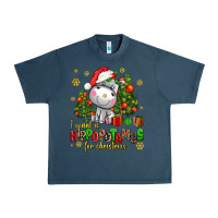 Midnight Navy i want a hippopotamus for christmas Urban Heavy Tee - AdoDesignShop