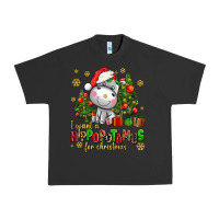 Pigment Black i want a hippopotamus for christmas Urban Heavy Tee - AdoDesignShop