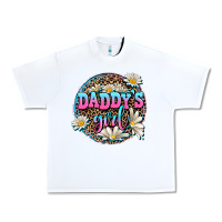 White daddy's girl Urban Heavy Tee - AdoDesignShop
