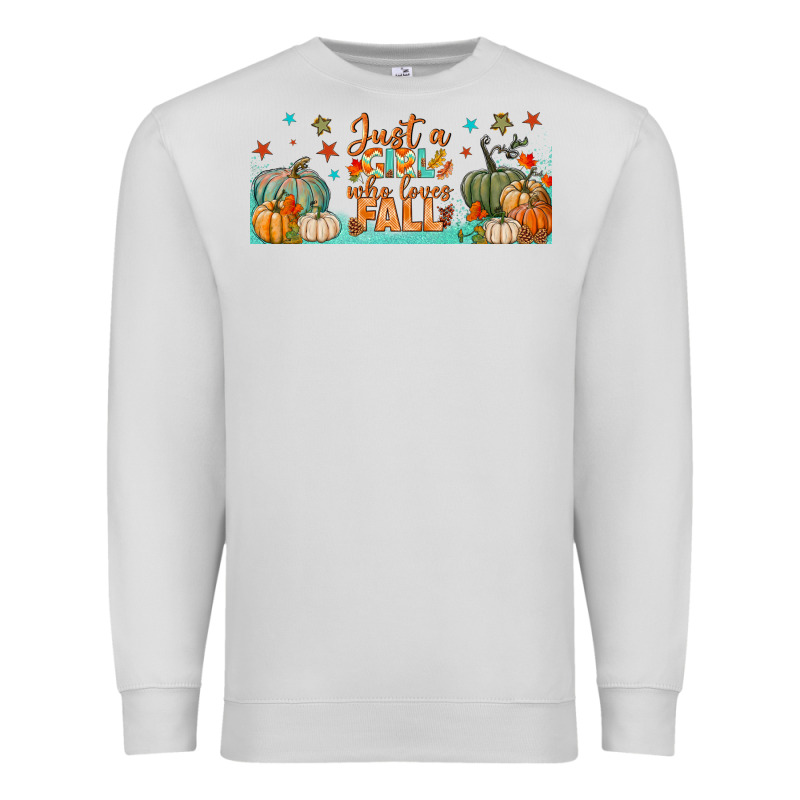 Just A Girl Who Loves Fall Libbey Glass Premium Sweatshirt by BundleAndBundleShop | Teevron