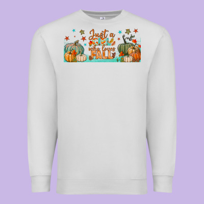 Just A Girl Who Loves Fall Libbey Glass Premium Sweatshirt Designed By Bundleandbundleshop