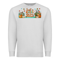 Dove Grey just a girl who loves fall libbey glass Premium Sweatshirt - BundleAndBundleShop